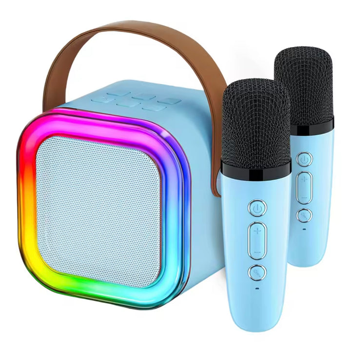 Karaoke Music box with 2 microphones colored Bluetooth