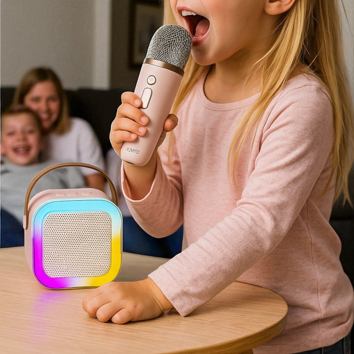 Karaoke Music box with 2 microphones colored Bluetooth