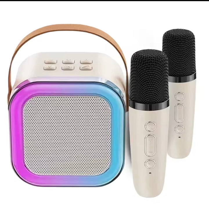 Karaoke Music box with 2 microphones colored Bluetooth