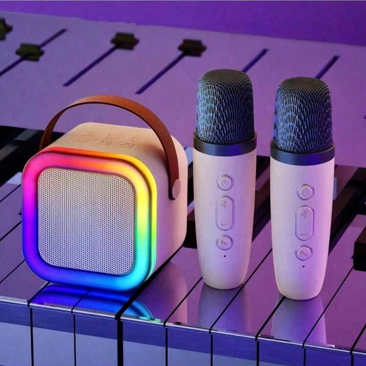 Karaoke Music box with 2 microphones colored Bluetooth
