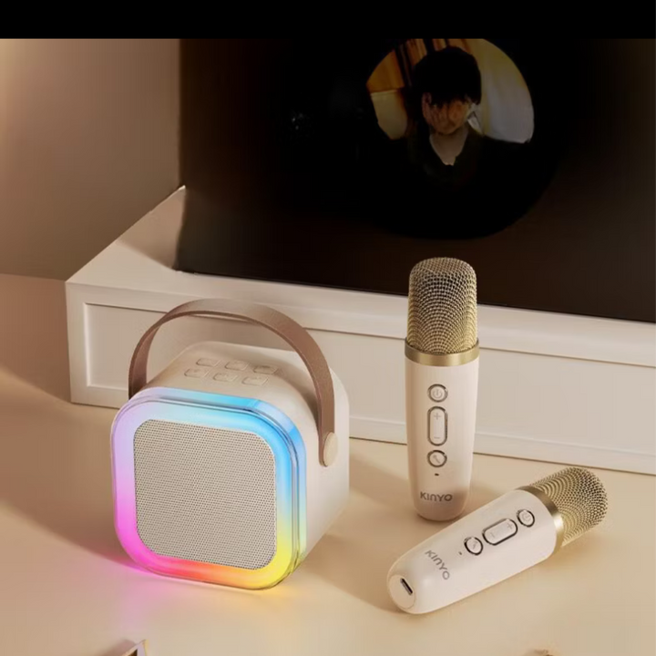 Karaoke Music box with 2 microphones colored Bluetooth