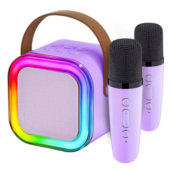 Karaoke Music box with 2 microphones colored Bluetooth